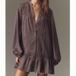 Pilcro Shark Gray V-Neck Dress